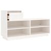 vidaXL Skohylle hvit 110x34x61 cm heltre furu