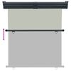 vidaXL Sidemarkise for balkong 170x250 cm grå