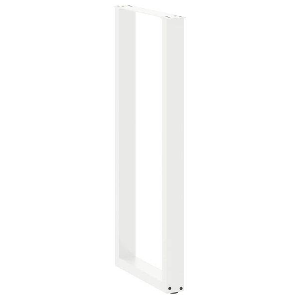 vidaXL Barbordben U-formet 2 stk hvit 40x(110-111) cm st&aring;l