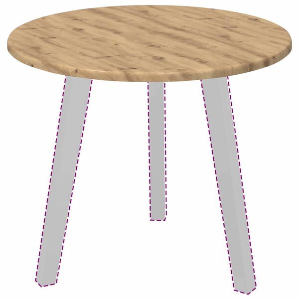 vidaXL Bordplate artisan eik 50 x 50 x 1,5 cm Konstruert tre