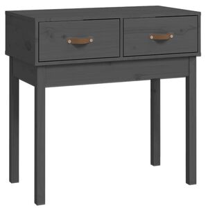 vidaXL Konsollbord gr&aring; 76,5x40x75 cm heltre furu