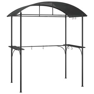 vidaXL Grilltelt med sidehyller antrasitt 220x115x230 cm st&aring;l