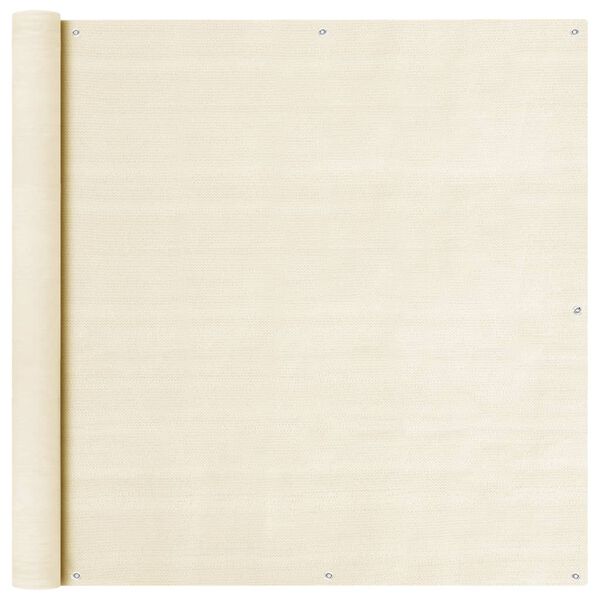 vidaXL Balkongskjerm kremhvit 120x300 cm HDPE