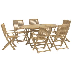 vidaXL Hagespisegruppe 7 deler heltre akasie