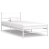 vidaXL Sengeramme hvit metall 90x200 cm