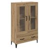 vidaXL H&oslash;yskap Artisan Eik 70 x 31 x 115 cm Ingeni&oslash;rtre og jern