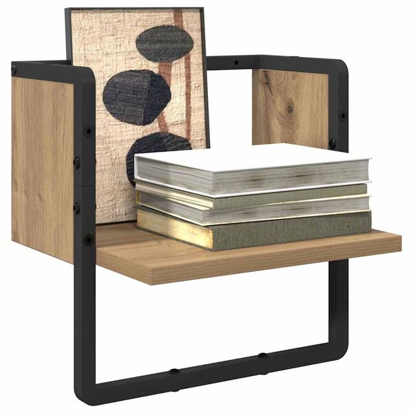 vidaXL Vegghylle Kunstnerisk Eik 30 x 25 x 30 cm Konstruert tre