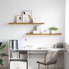 vidaXL Vegghylle 2 pcs Beige 120 x 23,5 x 4 cm Konstruert tre
