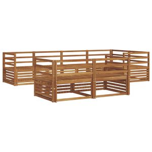 vidaXL Utend&oslash;rs sofa-sett 7 pcs Naturlig Solid akasietre