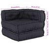 vidaXL Modulsofa 2 pcs Antrasitt 140 x 70 x 56 cm stoff