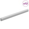 vidaXL Klesslanger 12 pcs s&oslash;lv 371,5 x 15 x 29 mm Aluminium Legering