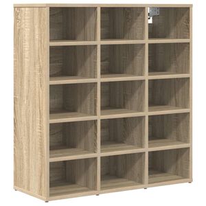 vidaXL Sko Skap 77,5 x 30 x 83,5 cm Konstruert tre Sonoma eik