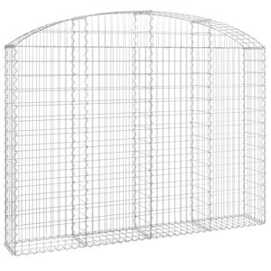 vidaXL Gabionkurv buet 200x30x140/160 cm galvanisert jern