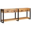 vidaXL Konsollbord 2 stk. Brun 200 x 33 x 75 cm Massiv mango tre