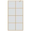 vidaXL Walk-in Dusjvegg Gull 100 x 195 cm herdet glass