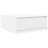 vidaXL Salongbord med skuffer hvit 100x100x40 cm