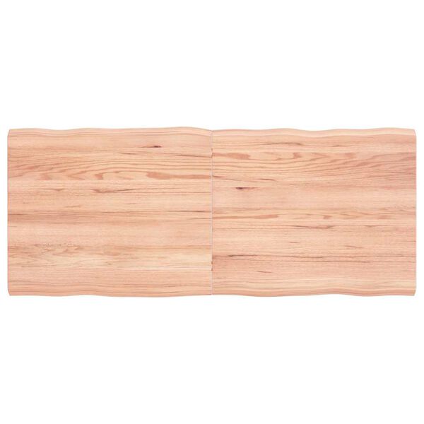 vidaXL Bordplate lysebrun 120x50x(2-4)cm behandlet heltre naturlig