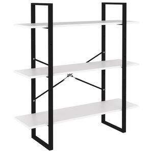 vidaXL Bokhylle hvit 100x30x105 cm konstruert tre