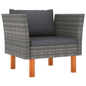 vidaXL Hagesofa polyrotting og heltre eukalyptus