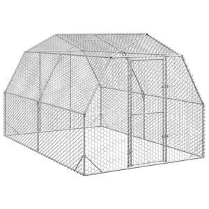 vidaXL Kyllingl&oslash;p 2,5x4x2,25 m galvanisert st&aring;l