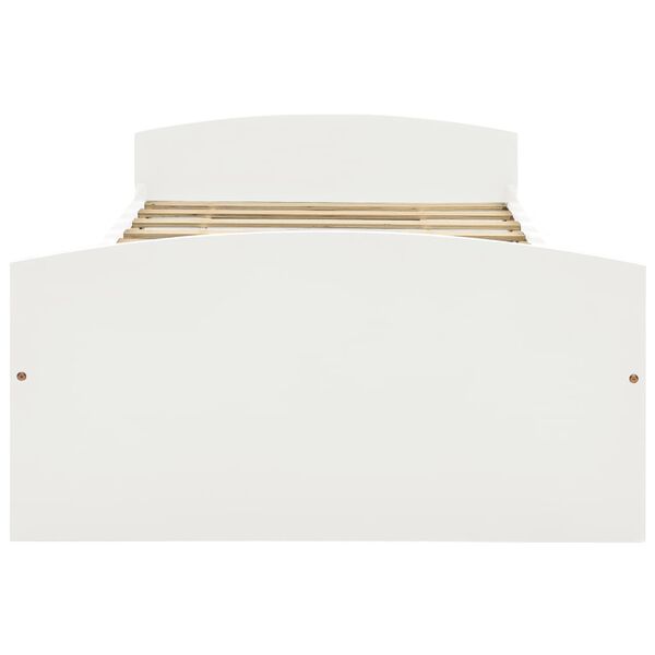 vidaXL Sengeramme med 2 skuffer hvit heltre furu 90x200 cm