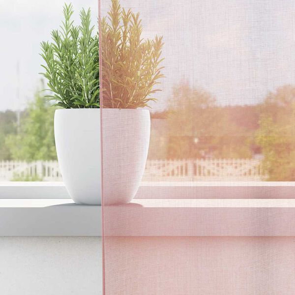 vidaXL Voilegardiner med grommets 2 stk lyserosa 140x300 cm