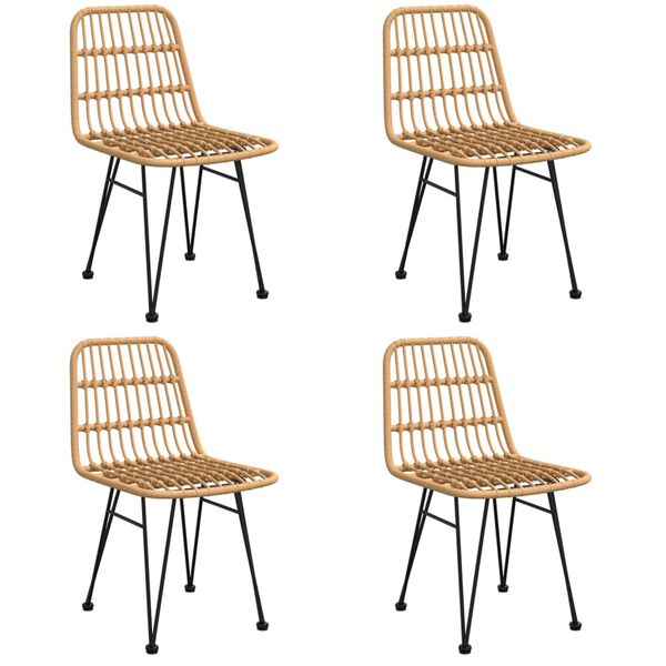 vidaXL Hagespisegruppe 5 deler polyrotting