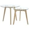 vidaXL Sidebordsett 2 stk herdet glass