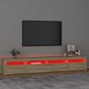vidaXL TV-benk med LED-lys sonoma eik 240x35x40 cm