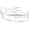 vidaXL Sengeramme i metall med hode- og fotgavl svart 107x203 cm