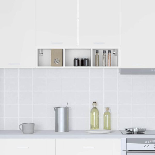 vidaXL Hengende skap Riga Hvit 20 x 29,5 x 80 cm Konstruert tre