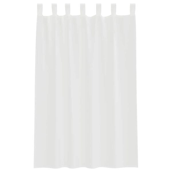 vidaXL Voilegardiner med hemper 2 stk hvit 140x175 cm