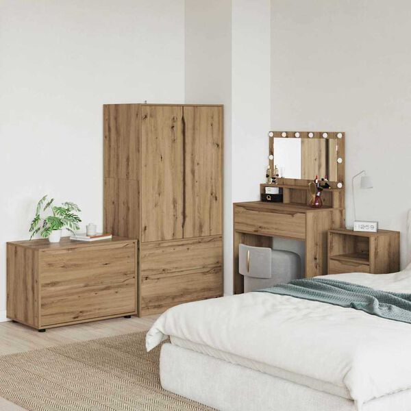 vidaXL Oppbevaringsskap Artisan Eik 80 x 48 x 57 cm Konstruert tre