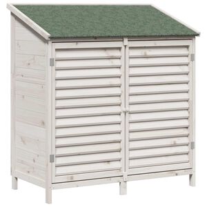 vidaXL Hagehus Hvit 106 x 56 x 113,5 cm Massiv Furu Tre
