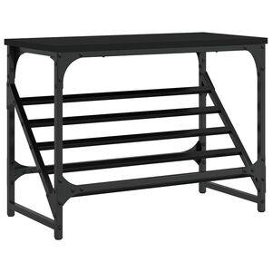vidaXL Skohylle svart 60x30x45 cm konstruert tre
