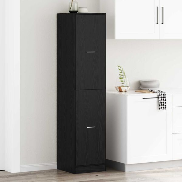 vidaXL Apotekskap Svart eik 40 x 41 x 174.5 cm Konstruert tre