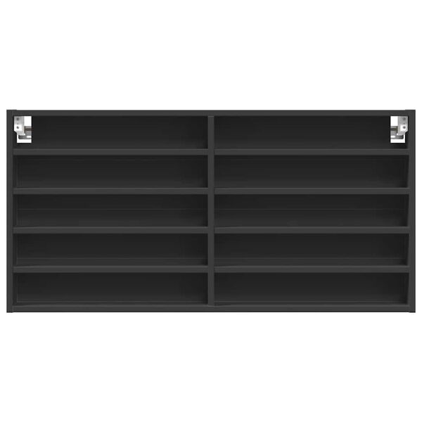 vidaXL Hyller svart 100x8,5x50 cm konstruert tre