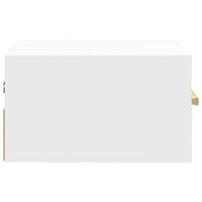 vidaXL Veggmontert nattbord hvit 35x35x20 cm