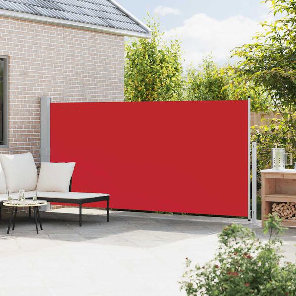 vidaXL Uttrekkbar sidemarkise 180x500 cm r&oslash;d