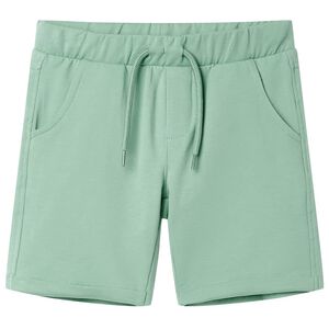 Barneshorts med snor lysekaki 116