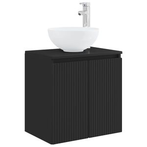 vidaXL Vegghengt vaskeservant Svart 49,5 x 41 x 64,5 cm Konstruert tre