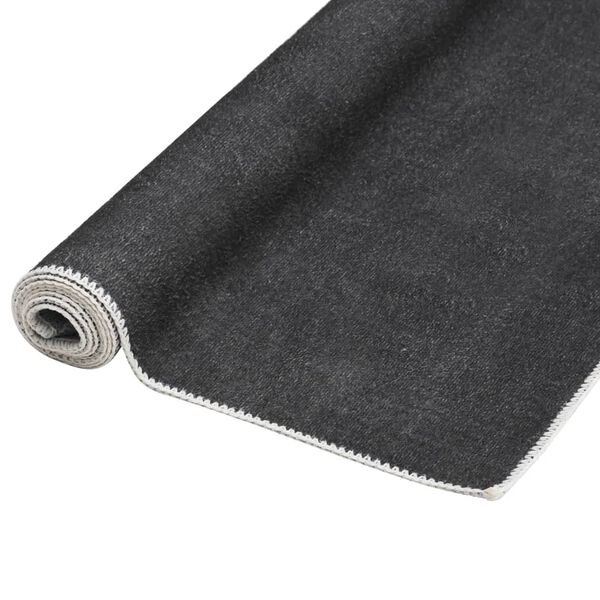 vidaXL Teppel&oslash;per vaskbar sammenleggbar 100x300 cm antrasitt polyester