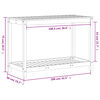 vidaXL Pottebord med hylle 108x50x75 cm heltre furu