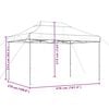 vidaXL Sammenleggbart partytelt pop-up brun 410x279x315 cm
