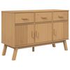 vidaXL Skjenk OLDEN brun 114x43x73,5cm heltre furu
