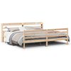 vidaXL Sengeramme med hodegavl 200x200 cm heltre furu