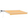 vidaXL Manuell markiseramme med LEDs sand 2,5 x 2 m