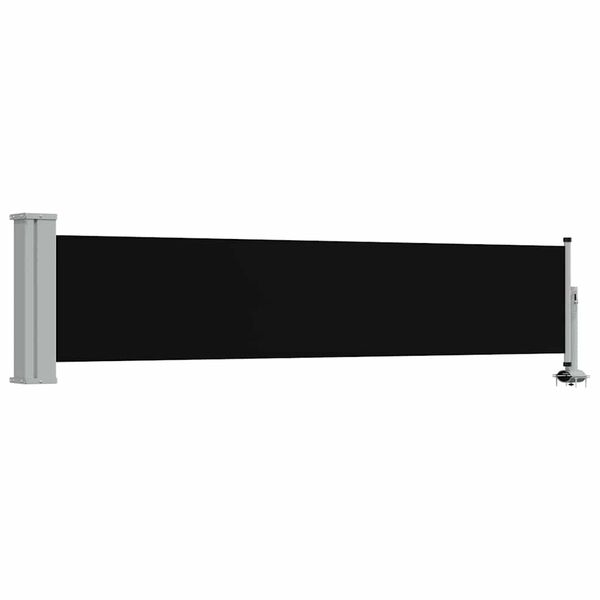 vidaXL Uttrekkbar sidemarkise 60x300 cm svart