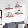 vidaXL Vegghylle Veggmontert 4 pcs R&oslash;d 40 x 23,5 x 4 cm Konstruert tre