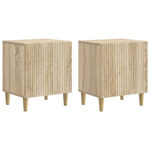 vidaXL Nattbordskap 2 pcs Sonoma eik 43 x 34,5 x 50 cm Konstruert tre